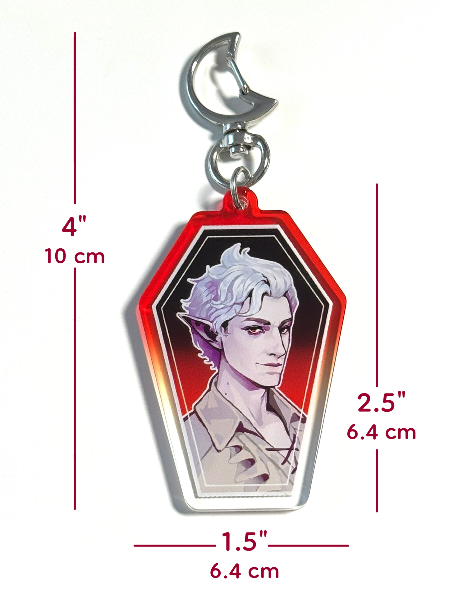 Astarion Baldur's Gate 3 Keychain — Reversible Gradient Acrylic Charm