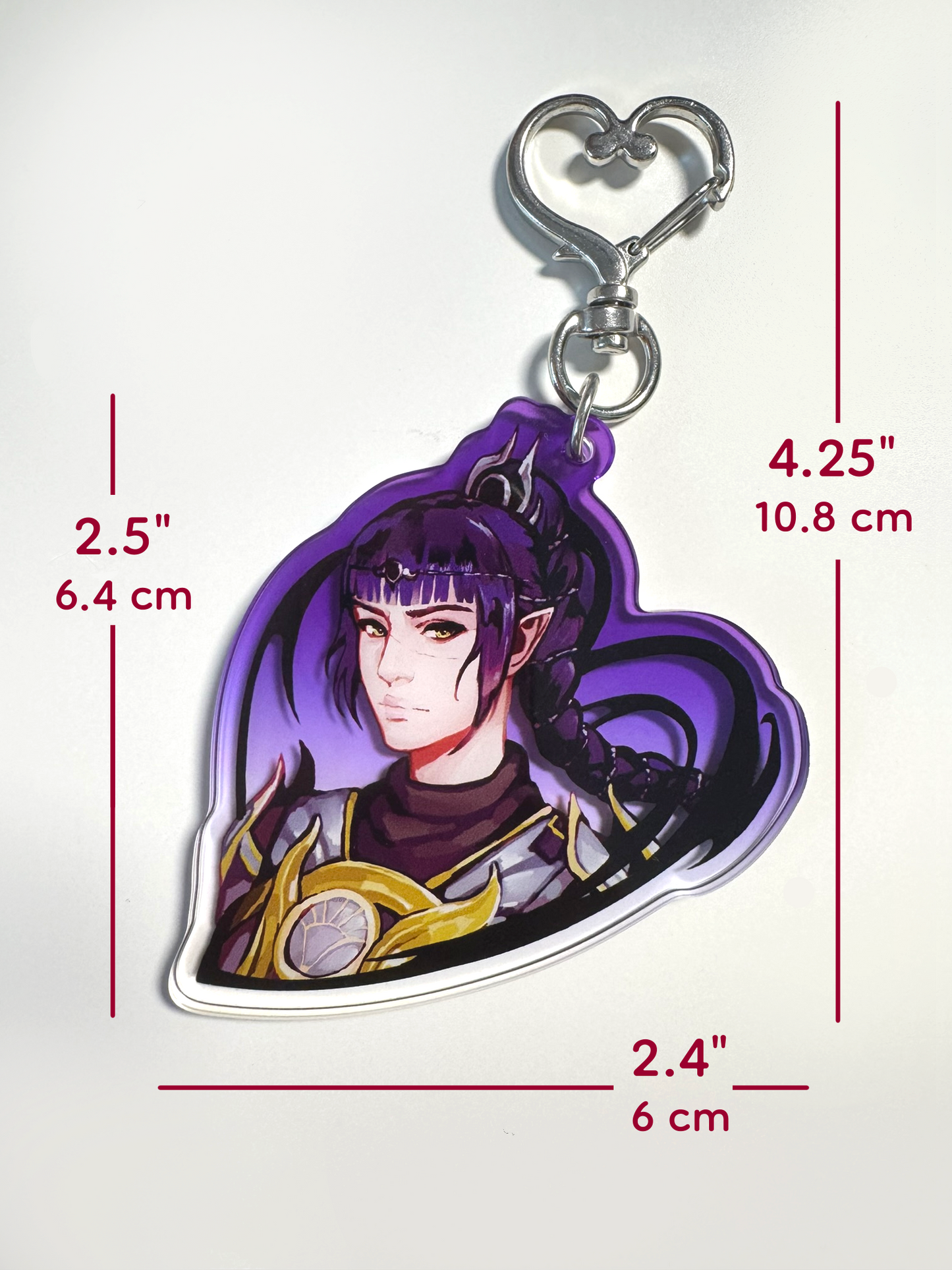 Shadowheart Baldur's Gate 3 Keychain — Reversible Gradient Acrylic Charm