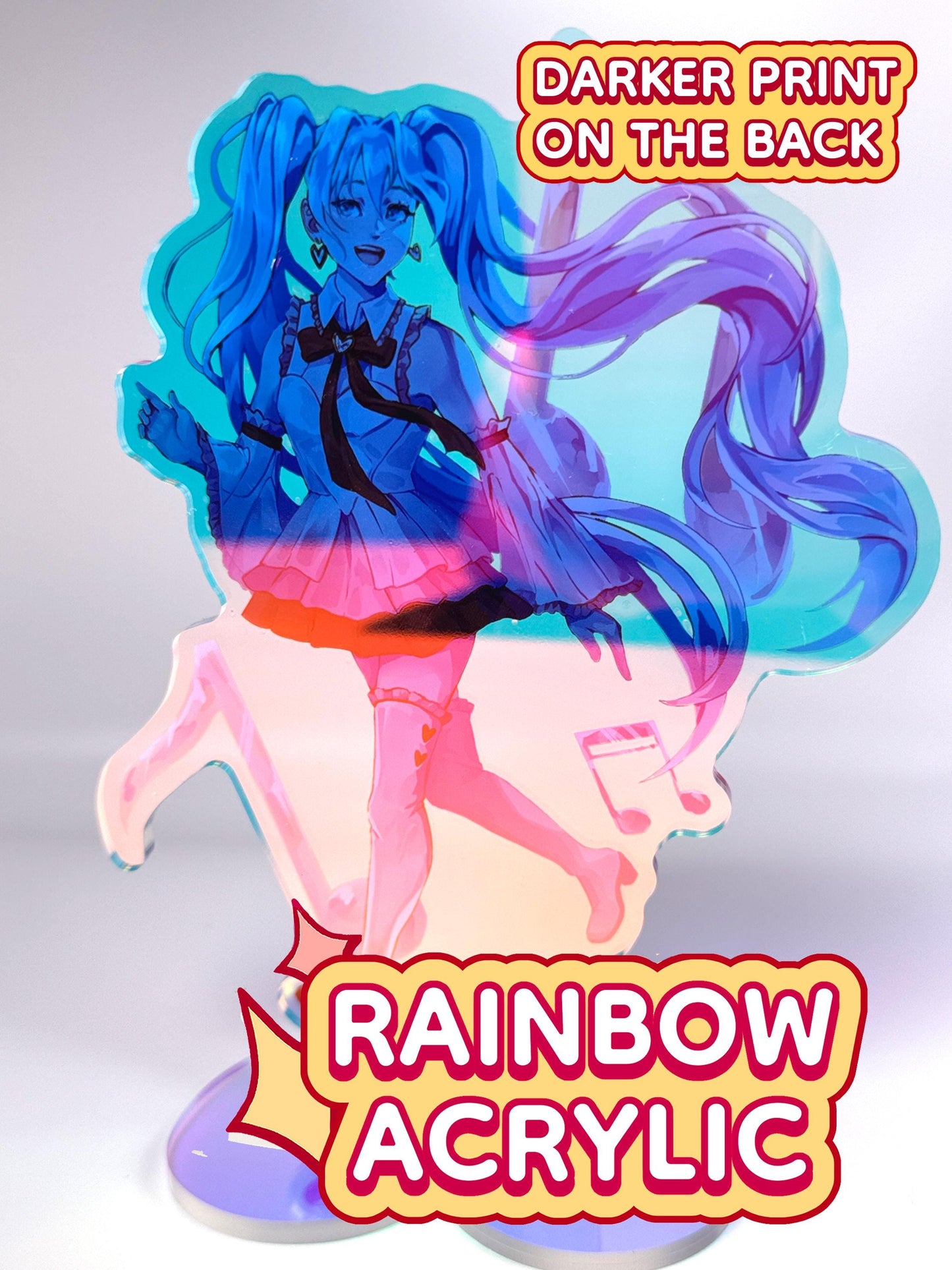 Rainbow Miku - Vocaloid - Rainbow Acrylic Standee