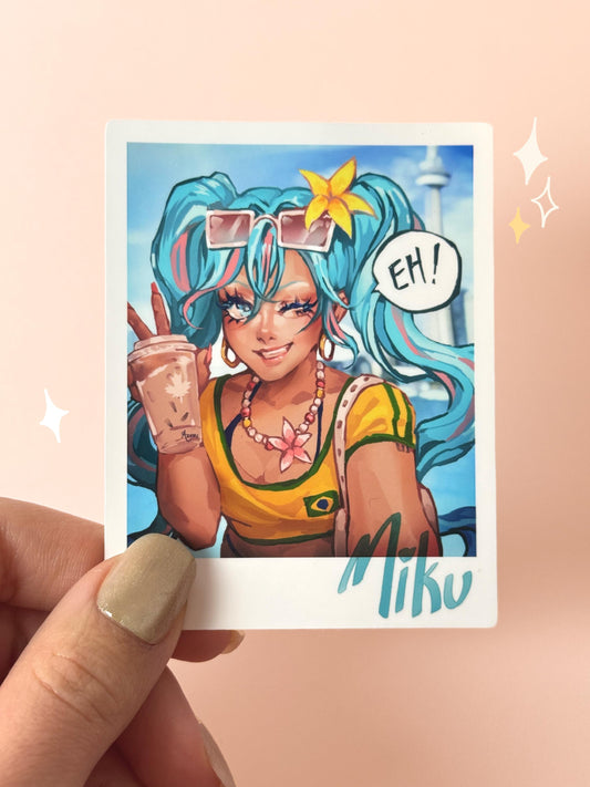 Brazilian Gyaru Miku in Toronto - Glossy - Waterproof Sticker