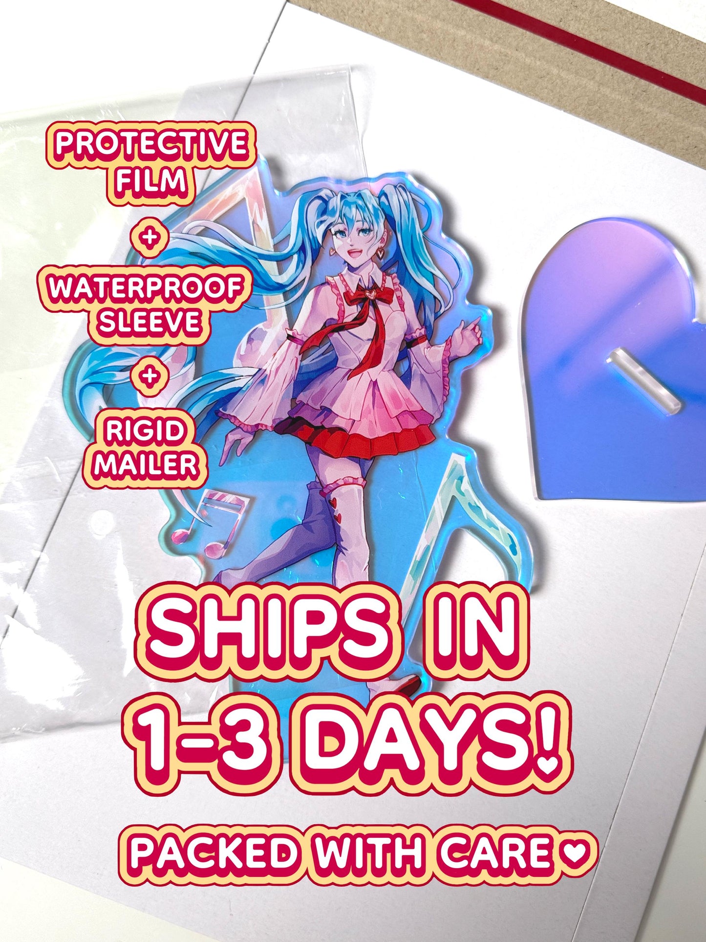 Rainbow Miku - Vocaloid - Rainbow Acrylic Standee