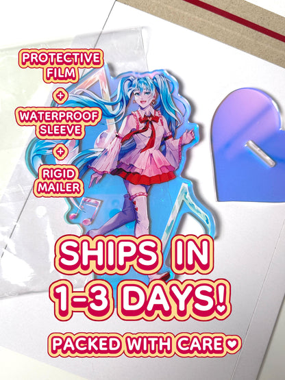 Rainbow Miku - Vocaloid - Rainbow Acrylic Standee