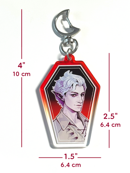Astarion Baldur's Gate 3 Keychain — Reversible Gradient Acrylic Charm