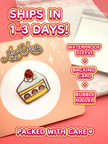 Strawberry Shortcake Enamel Pin — Hard Enamel