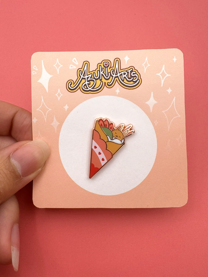 Bunny Crepe Enamel Pin — Hard Enamel