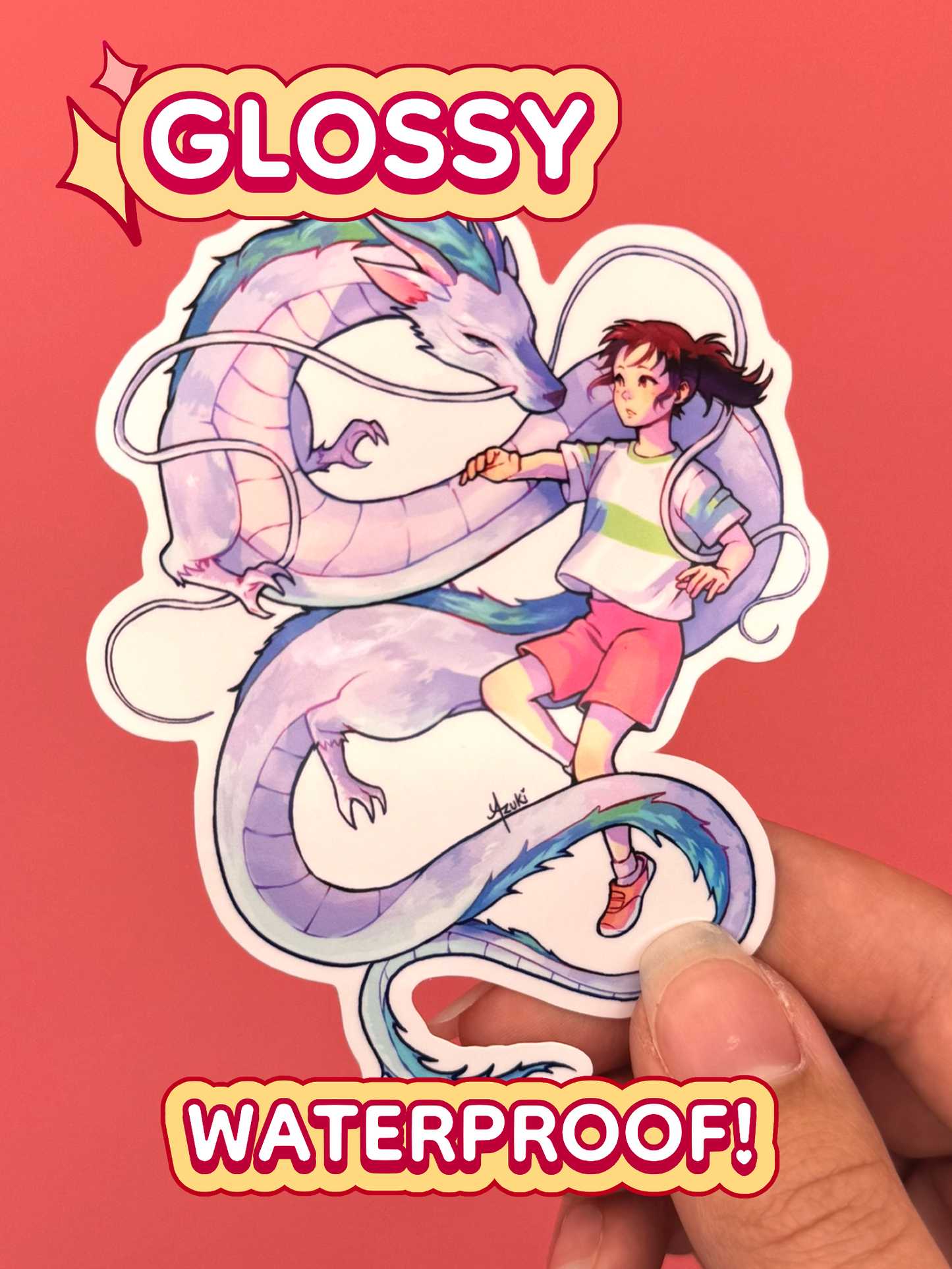 Haku and Chihiro Sticker — Die-Cut Waterproof Vinyl