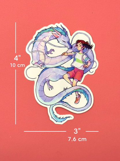 Haku and Chihiro Sticker — Die-Cut Waterproof Vinyl