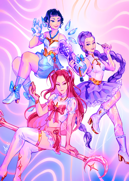 Huntrix Magical Girls  - Glossy Art Print