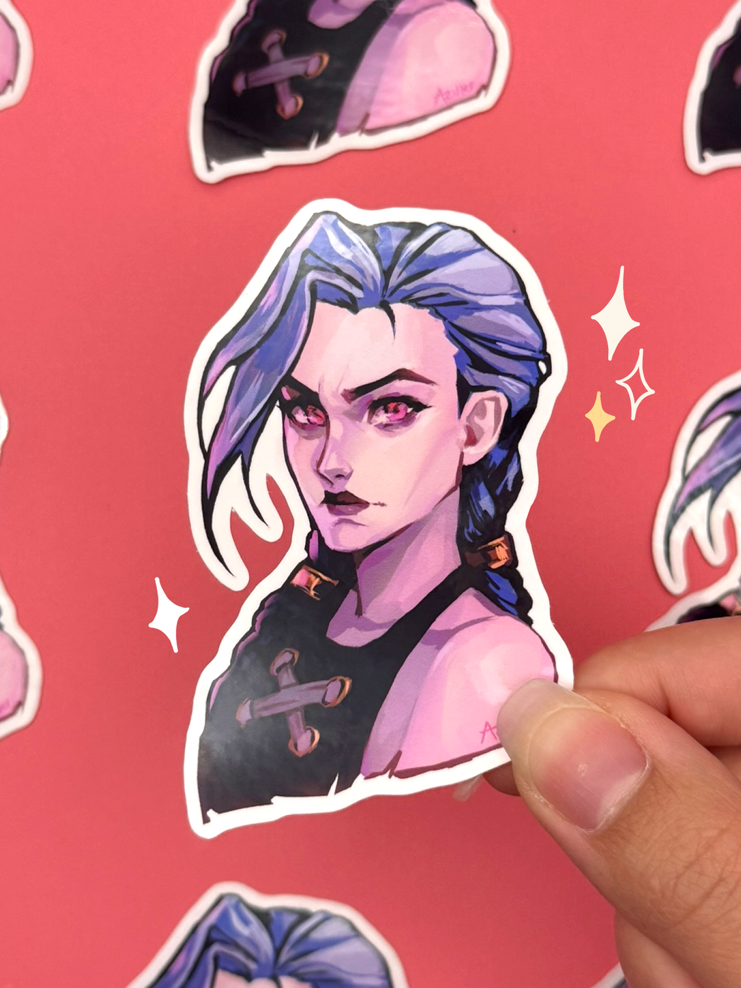 Jinx Arcane Sticker — League of Legends Die-Cut Waterproof Vinyl