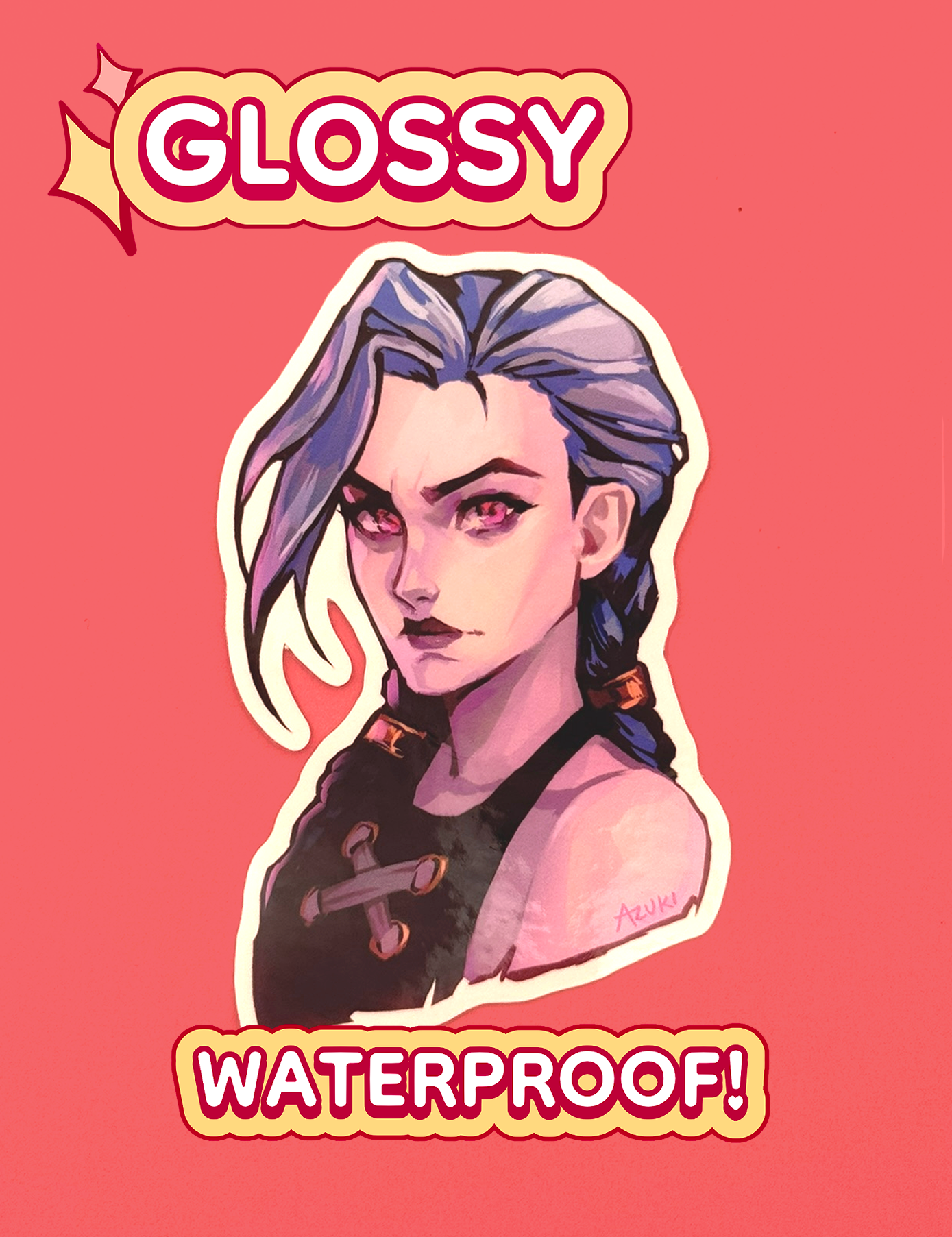 Jinx Arcane Sticker — League of Legends Die-Cut Waterproof Vinyl