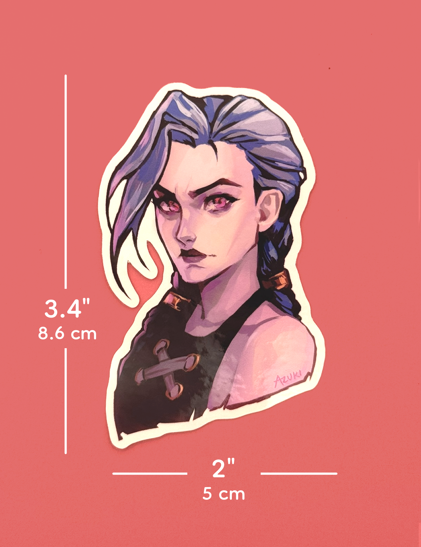 Jinx Arcane Sticker — League of Legends Die-Cut Waterproof Vinyl