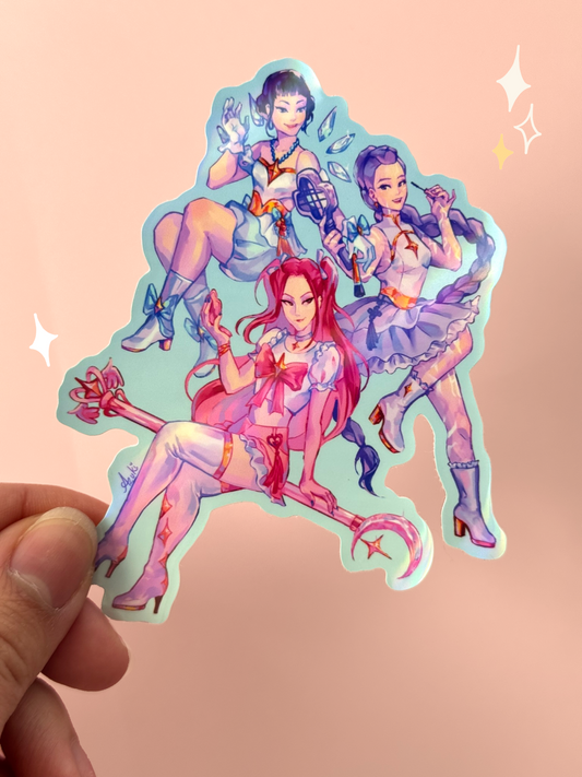 Magical Girls Huntrix - Holographic - Waterproof Sticker