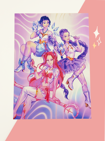 Huntrix Magical Girls  - Glossy Art Print