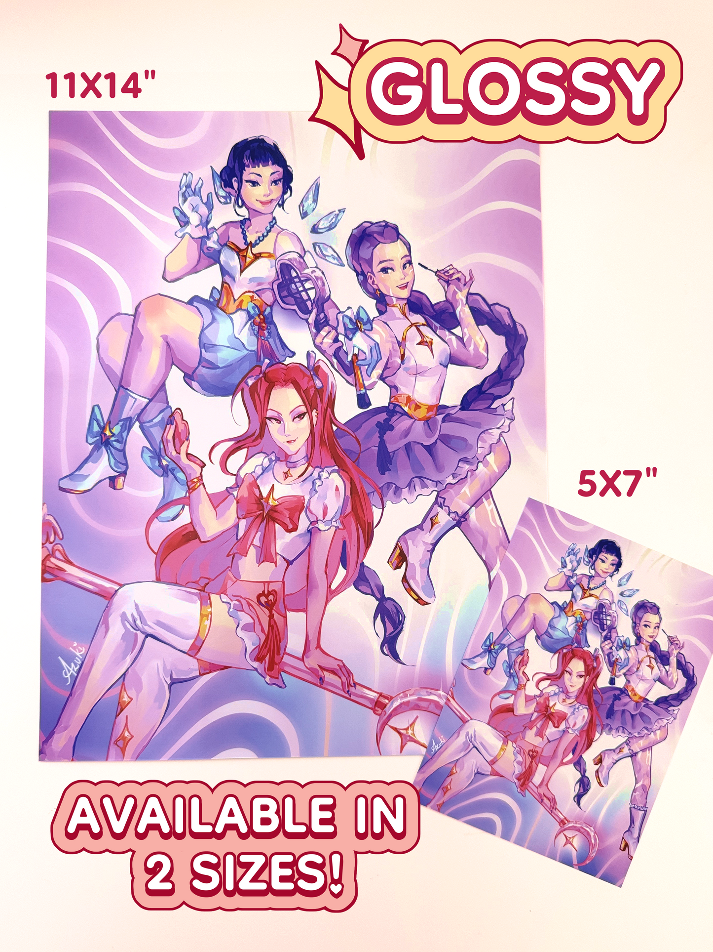 Huntrix Magical Girls  - Glossy Art Print