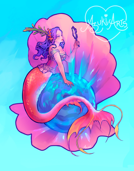 Mirror Mermaid - Glossy Art Print