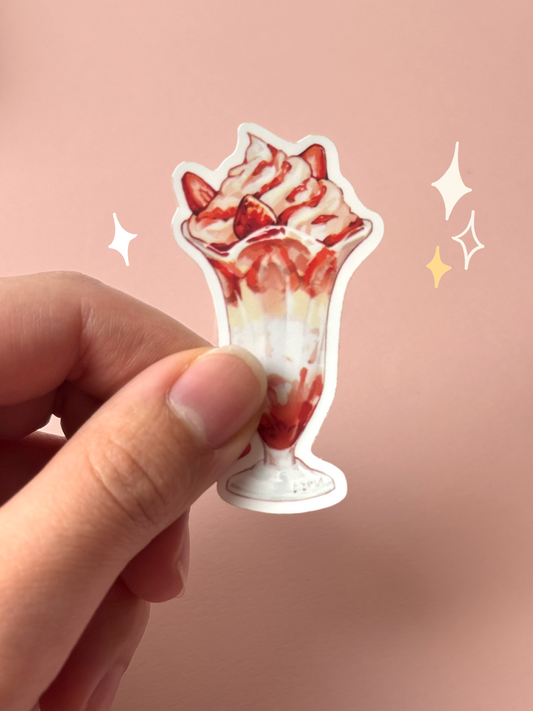 Strawberry Parfait | Soft Touch Waterproof Sticker