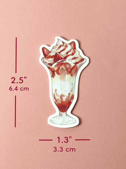Strawberry Parfait | Soft Touch Waterproof Sticker