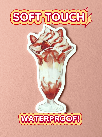 Strawberry Parfait | Soft Touch Waterproof Sticker