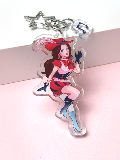 Bard Pauline - Super Mario - Glitter Acrylic Keychain