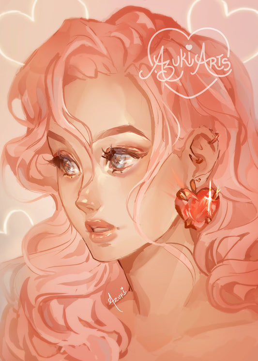 Pink Heart - Glossy Art Print