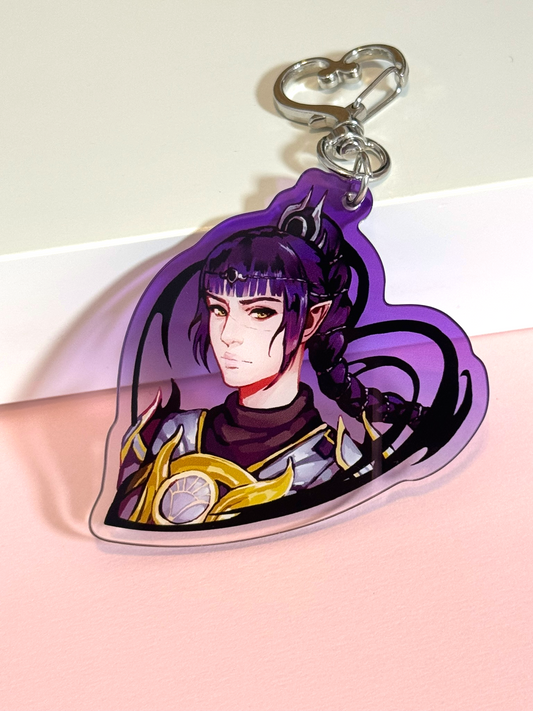 Shadowheart Baldur's Gate 3 Keychain — Reversible Gradient Acrylic Charm