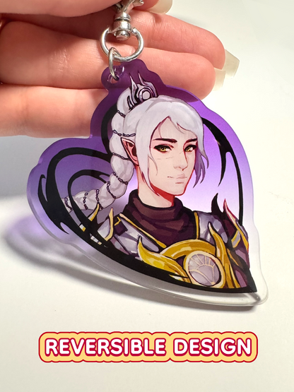 Shadowheart Baldur's Gate 3 Keychain — Reversible Gradient Acrylic Charm