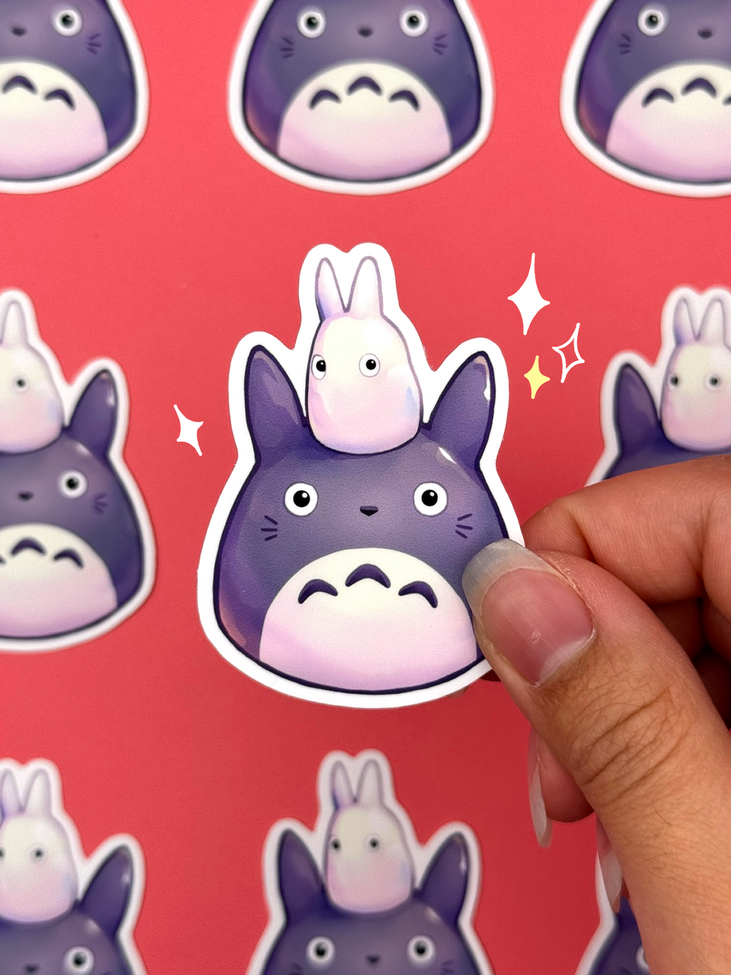 Totoro Mochi Sticker — Die-Cut Waterproof Vinyl
