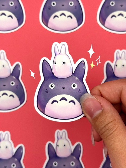 Totoro Mochi Sticker — Die-Cut Waterproof Vinyl