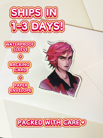 Vi Arcane Sticker — League of Legends Die-Cut Waterproof Vinyl