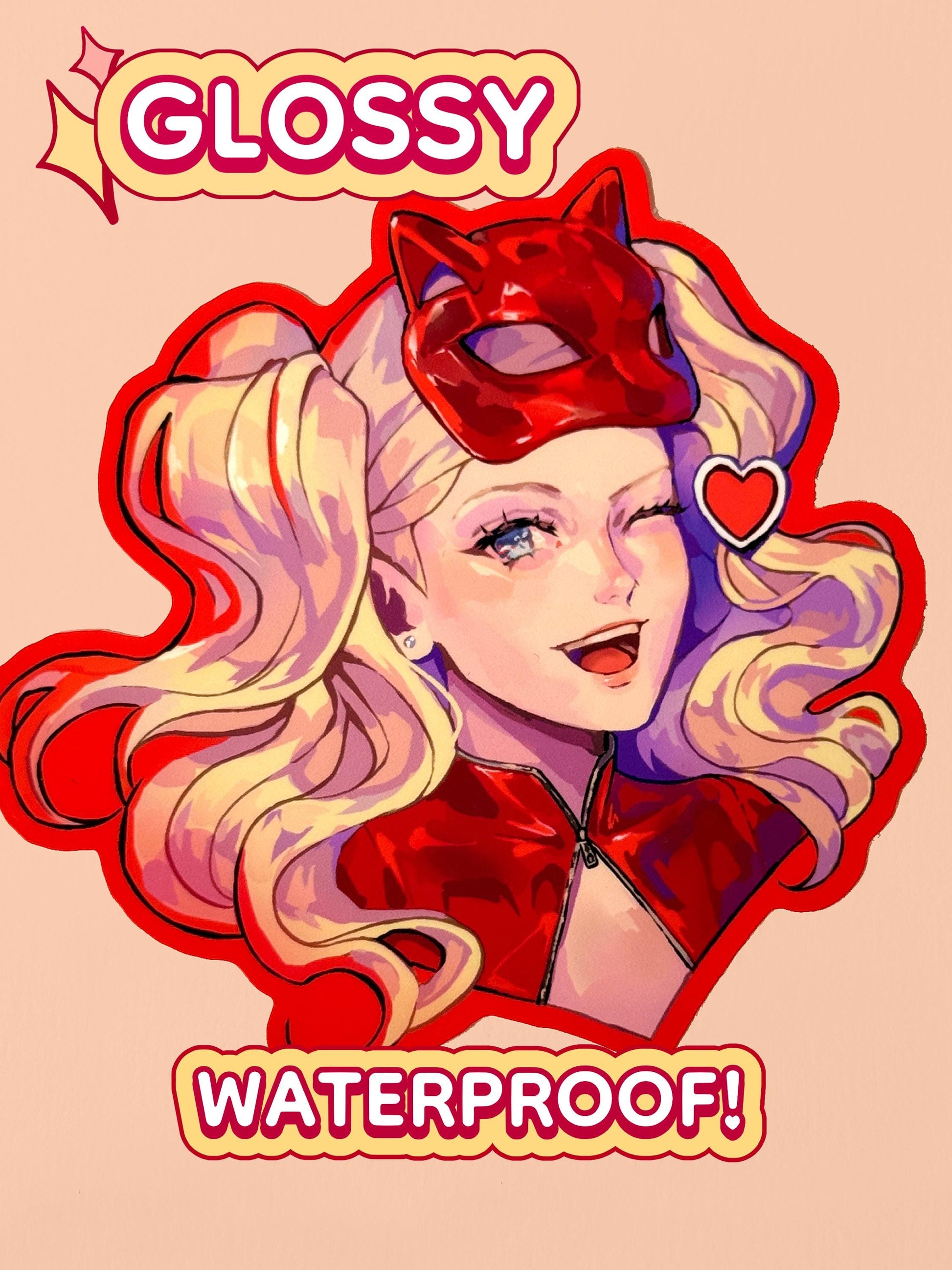 The Ann Takamaki sticker is glossy and waterproof