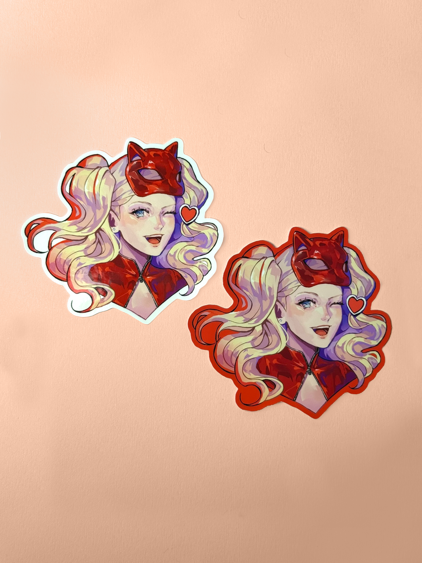 The Ann Takamaki sticker is available with a red or white variant