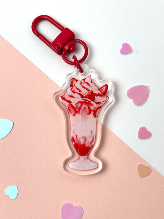 Strawberry Parfait - Acrylic Keychain