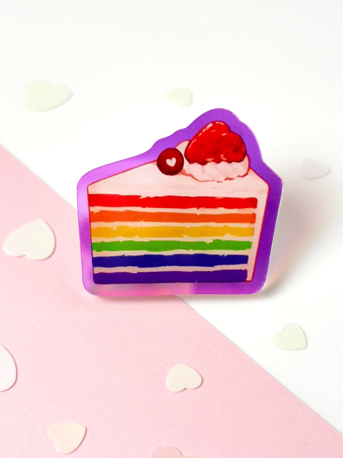 Rainbow Cake - Pride Flag - Acrylic Pin