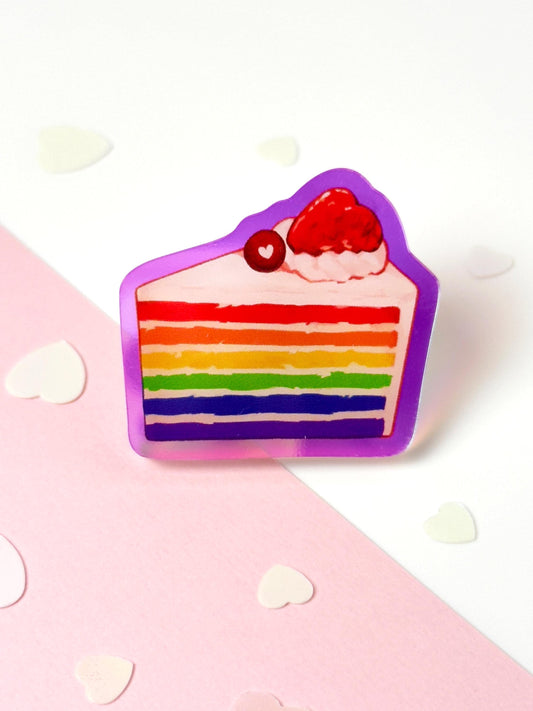 Rainbow Cake - Pride Flag - Acrylic Pin