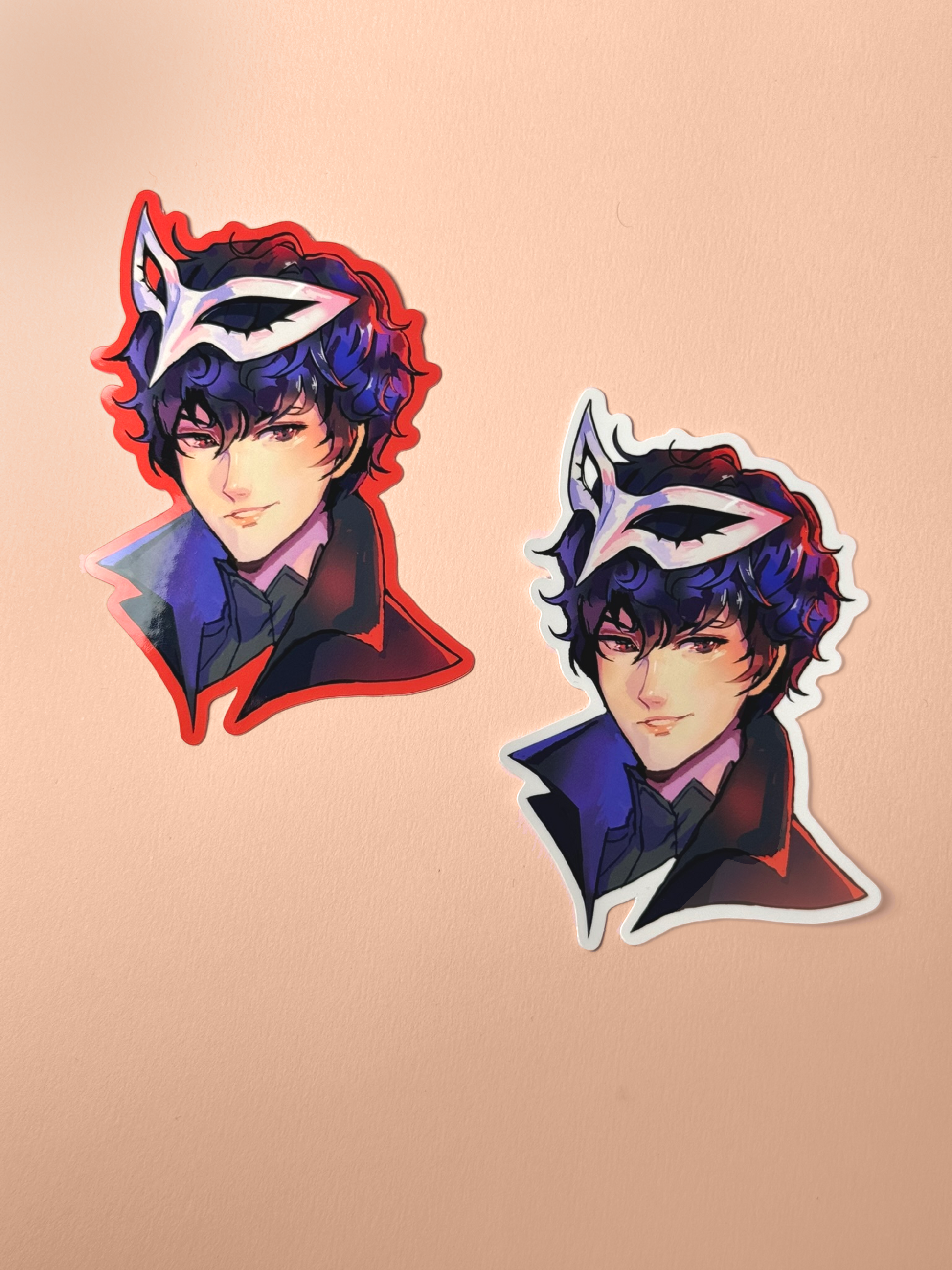 White and red variants of the Joker sticker