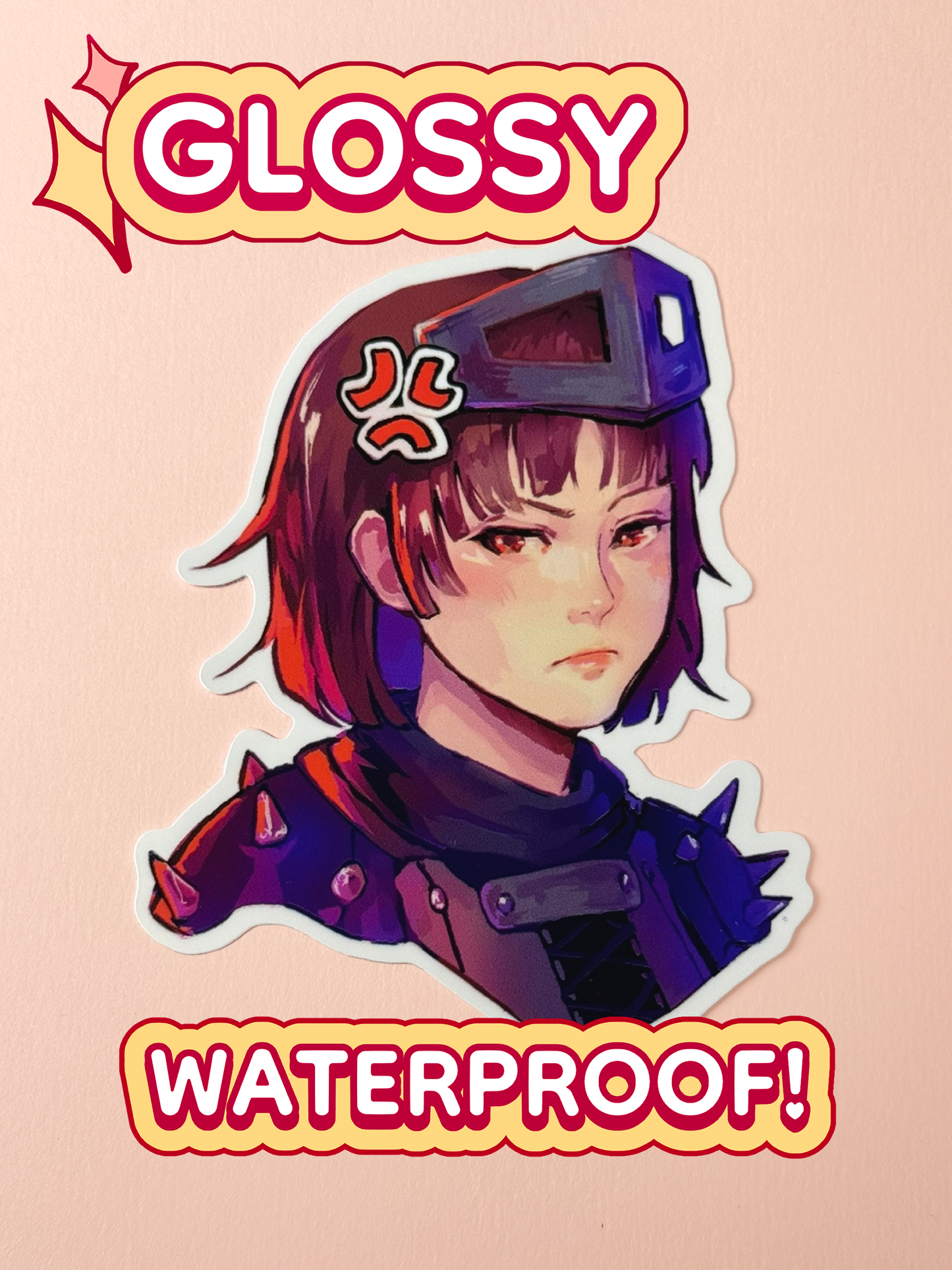 The Makoto Nijima sticker is glossy and waterproof.