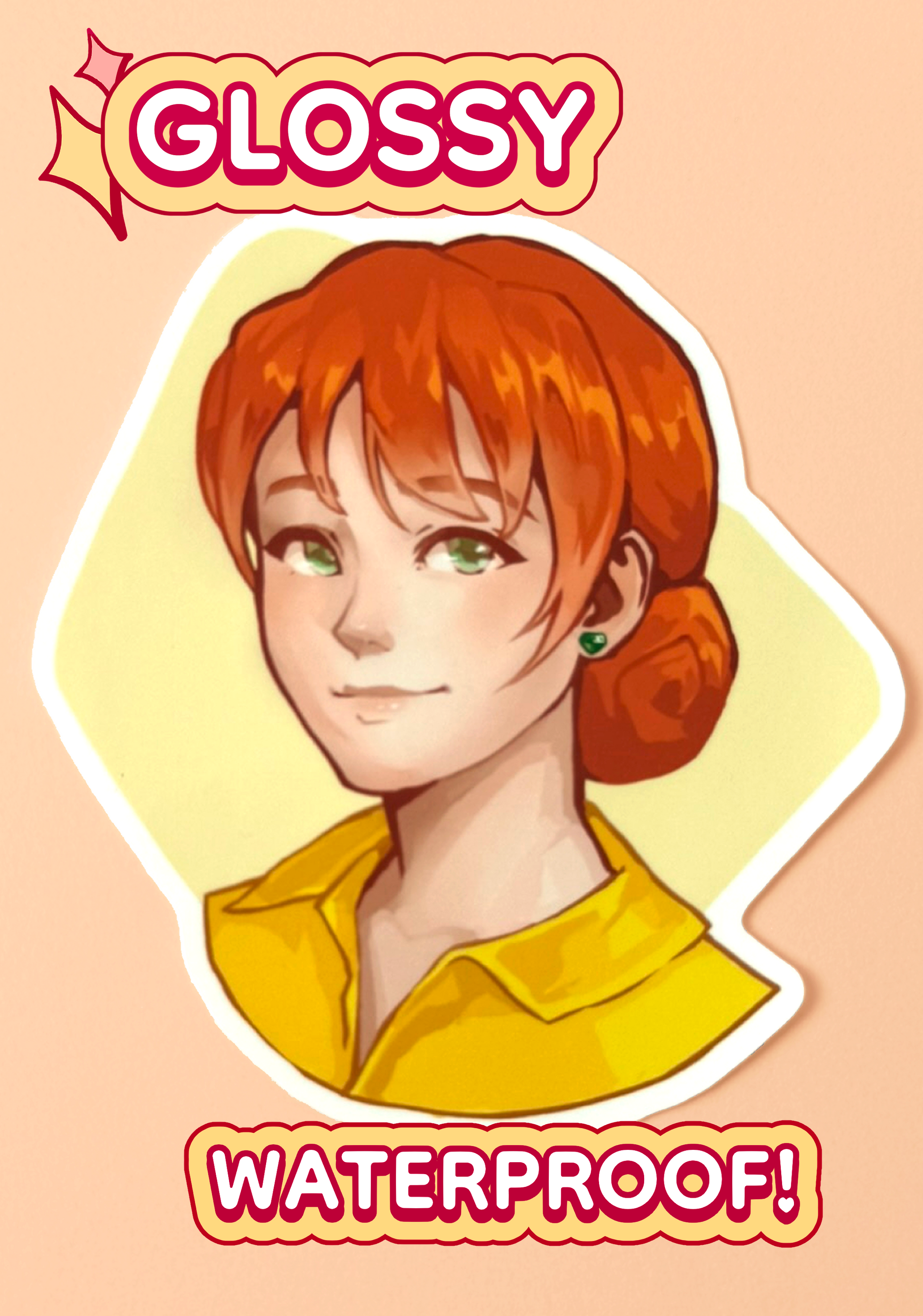 The Penny sticker is glossy and waterproof.