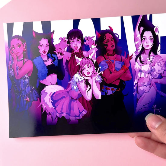 The video highlights the prints in different lighting.