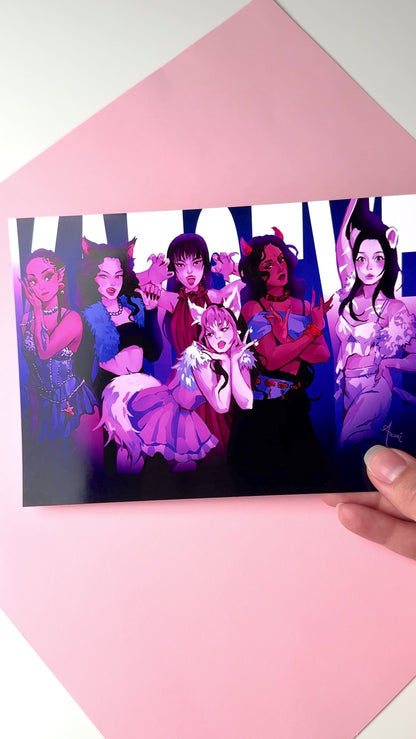 The video highlights the prints in different lighting.