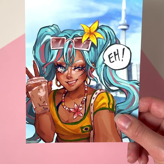 This video highlights the Brazilian Miku print in different lighting.