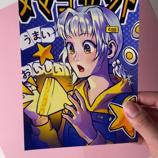 This video highlights the tamago sando print in different lighting.