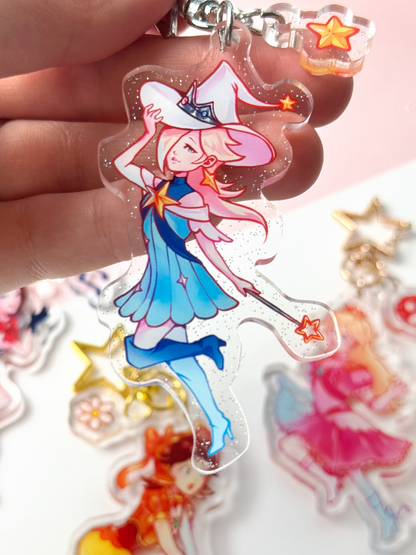 The Princess Rosalina keychain held in hand.