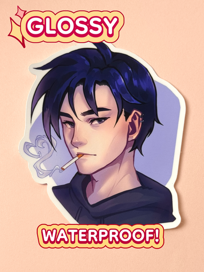 The Sebastian sticker is glossy and waterproof.